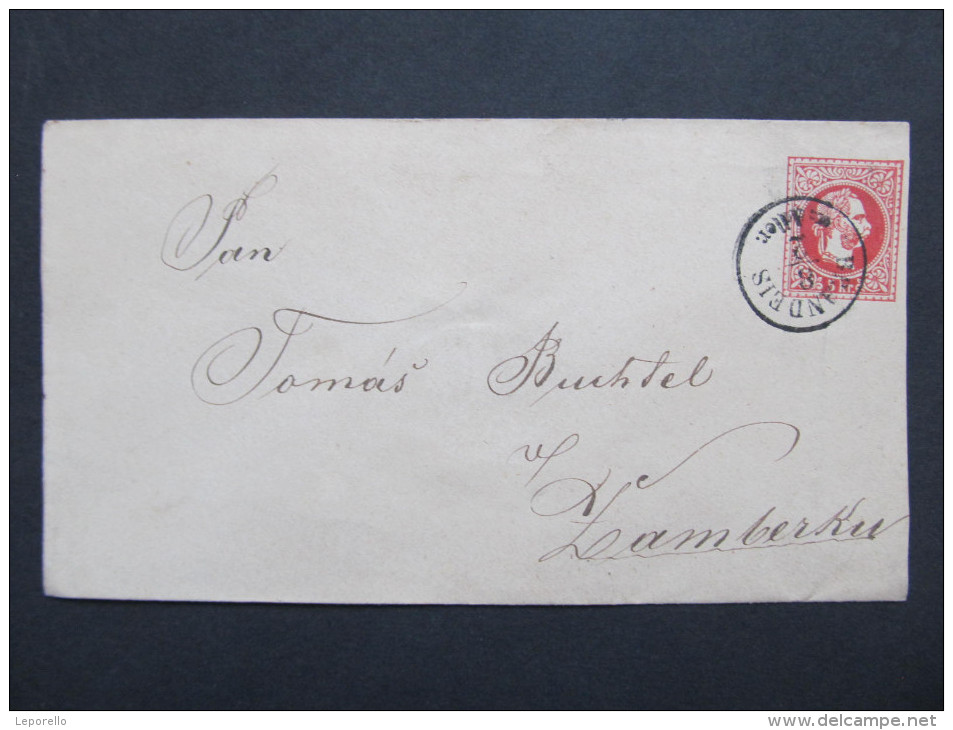 GANZSACHE BRANDEIS A.Adler - Zamberk Senftenberg   //// D*18208 - Briefe U. Dokumente