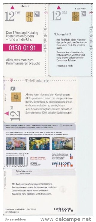 Telefoonkaarten.- 5 Verschillende Telefoonkaarten. 2 Scans - Otros – Europa