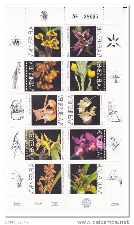 Venezuela 1995, Postfris MNH, Flowers, Orchids - Venezuela