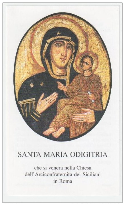 HOLY CARD, SANTINO  - SANTA MARIA ODIGITRIA - Arciconfraternita Dei Siciliani - Santini