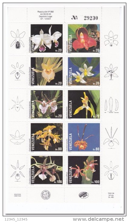 Venezuela 1993, Postfris MNH, Flowers, Orchids - Venezuela