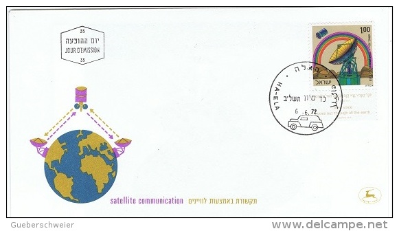 AUT-L43 - ISRAËL FDC Satellite Communication - Other & Unclassified