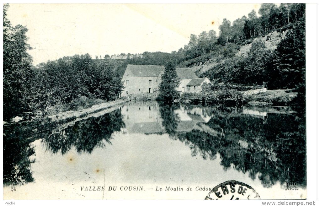 N°45598 -cpa Vallée Du Cousin -le Moulin De Cadoux- - Molinos De Agua