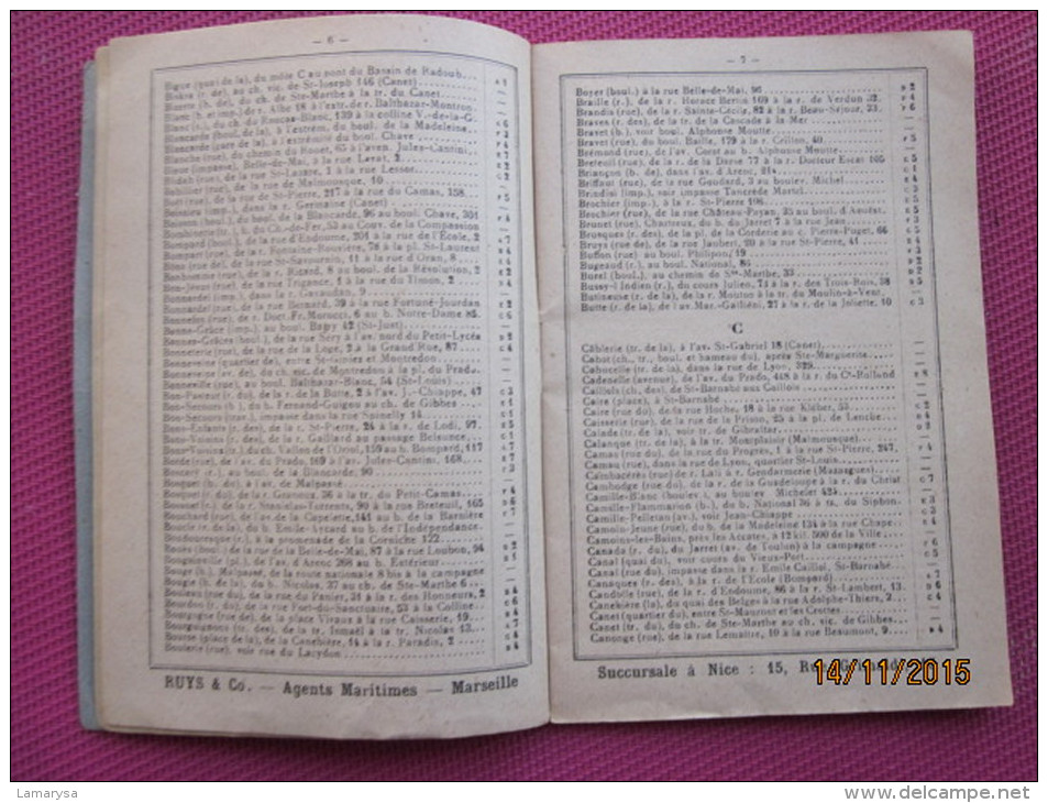1941 LIVRET MARSEILLAIS CARTE DU RESEAU DES TRAMWAYS RUES PLAN DE MARSEILLE  JULES VIN TARIF VOITURE AUTOMOBILE DE PLACE - Europe
