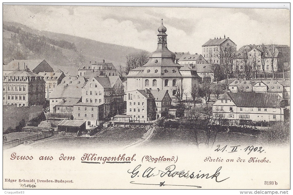 GRUSS AUS DEM KLINGENTHAL  PARTIE AN DER KIRCHE - Gronau