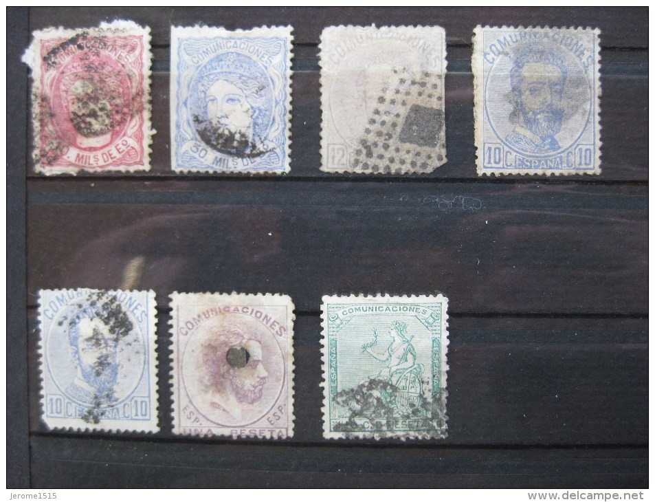 Timbre Espagne : 1870 - 1873 Régence  & - Used Stamps