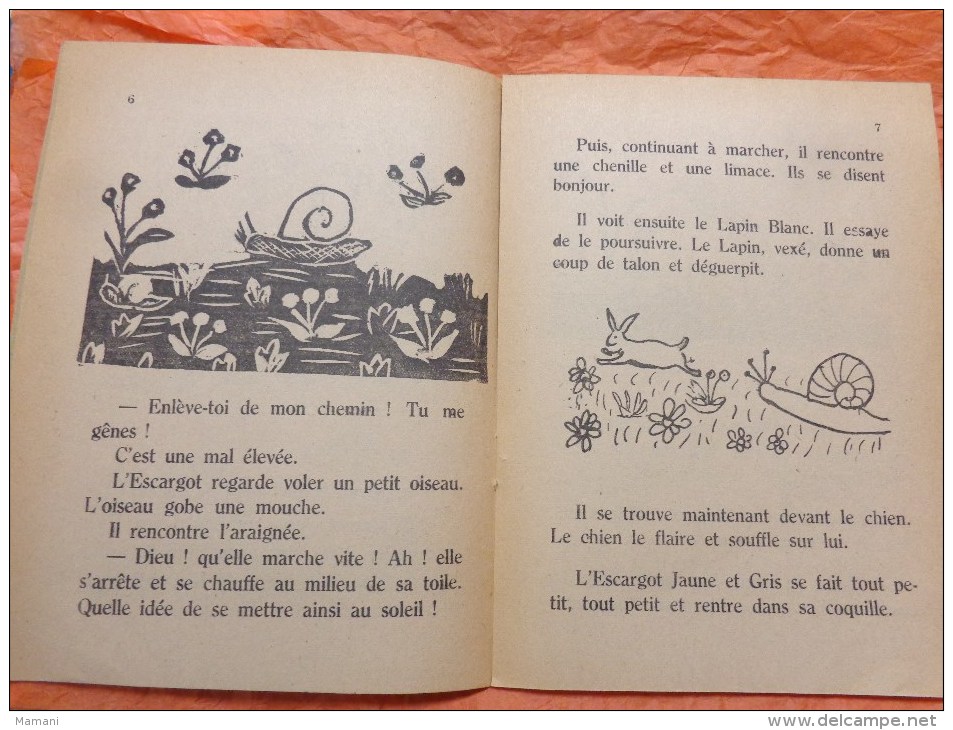 l'escargot jaune et gris collection illustrees par les enfants-cp ecole de garcons de viroflay n°120  fevrier 1947