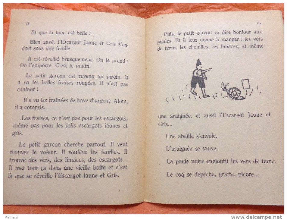 l'escargot jaune et gris collection illustrees par les enfants-cp ecole de garcons de viroflay n°120  fevrier 1947