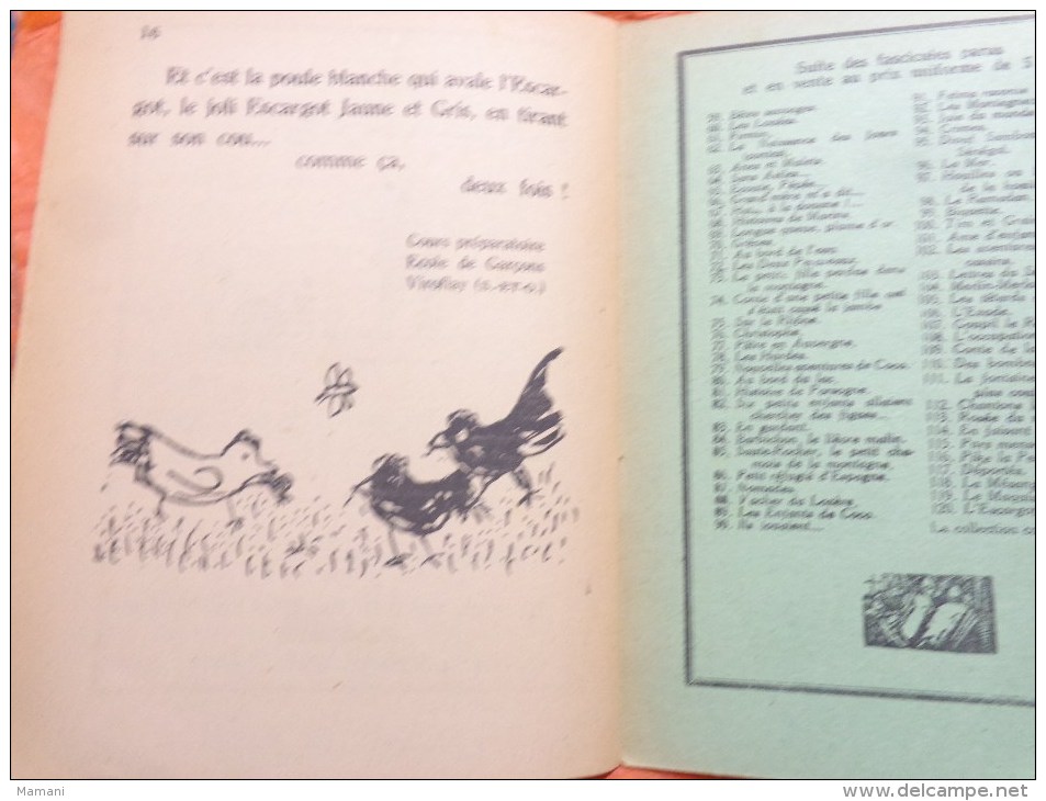 l'escargot jaune et gris collection illustrees par les enfants-cp ecole de garcons de viroflay n°120  fevrier 1947