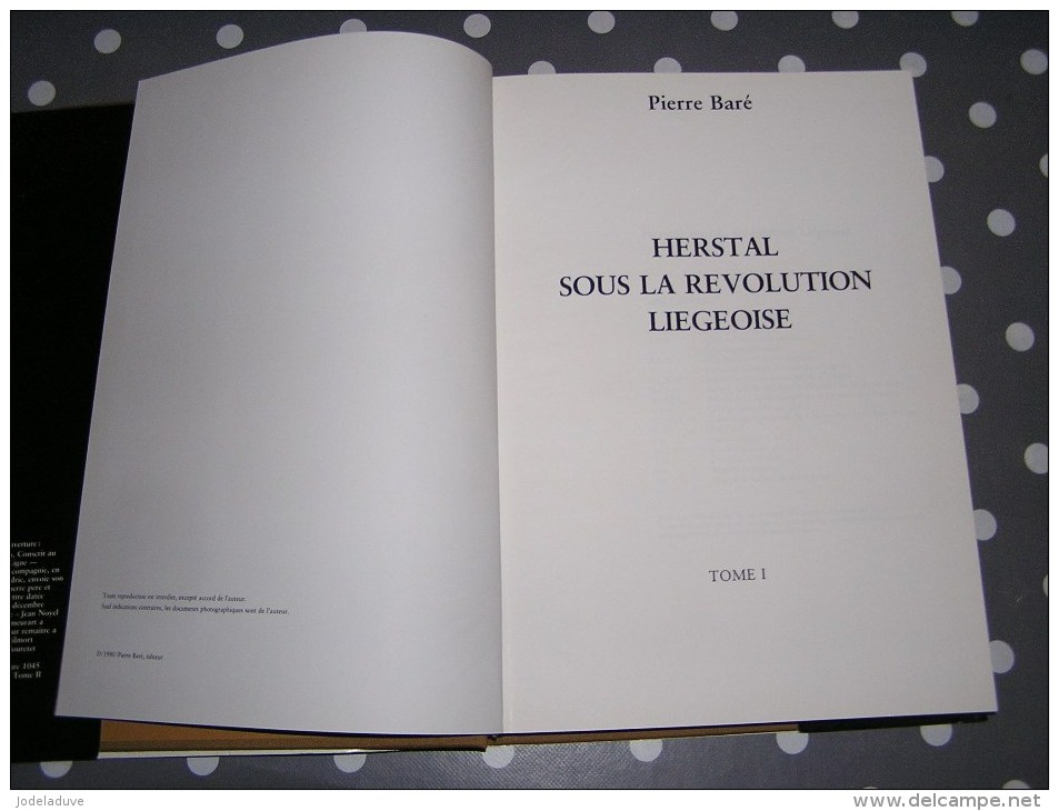 HERSTAL SOUS LA REVOLUTION LIEGEOISE Baré 2 Tomes Régionalisme Histoire Vottem Awans Oreye Fexhe Haccourt Hermée Empire - Belgique