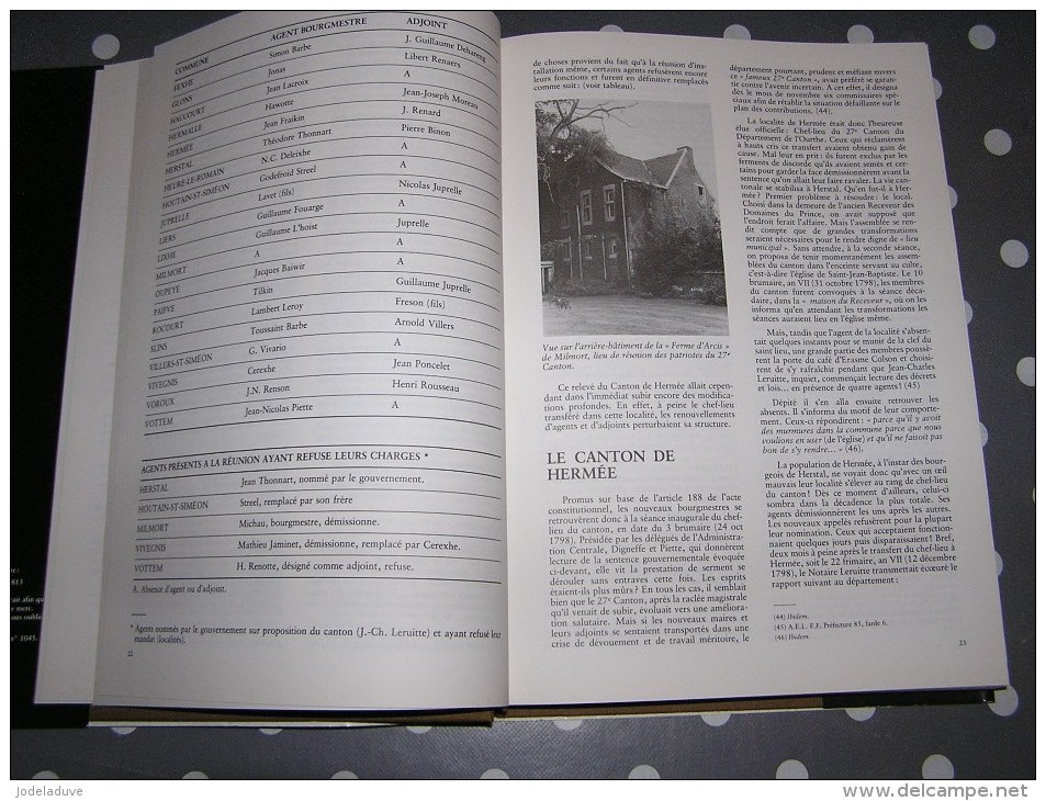 HERSTAL SOUS LA REVOLUTION LIEGEOISE Baré 2 tomes Régionalisme Histoire Vottem Awans Oreye Fexhe Haccourt Hermée Empire