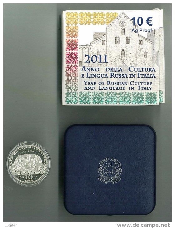 ITALIA - 2011 - 10 € Anno Cultura E Lingua Russa In Italia FS Italia - Tiratura 7.000 - ASTUCCIO - Commemorative