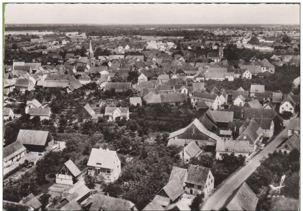 En Avion Au-dessus De ...  Muttersholtz Bas-Rhin Vue Générale Carte Photo - Autres & Non Classés