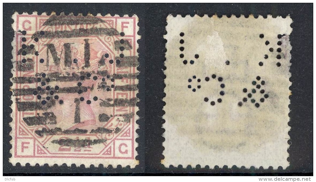 GB, 1873 2&frac12;d Plate 11 (small Fault) With Perfin &acute;K . J &amp; Co&acute; - Perfins