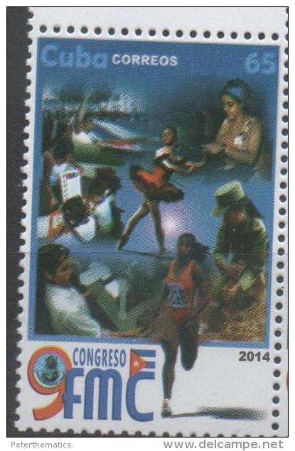 FMC CONGRESS, 2014, MNH, BALLET, DANCING, TRACK AND FILED ATHLETES,1v - Danse