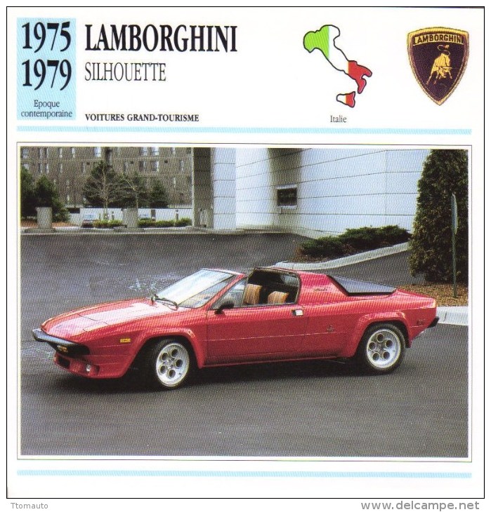 Lamborghini Silhouette  -  1975  -  Fiche Technique Automobile (Italie) - Voitures