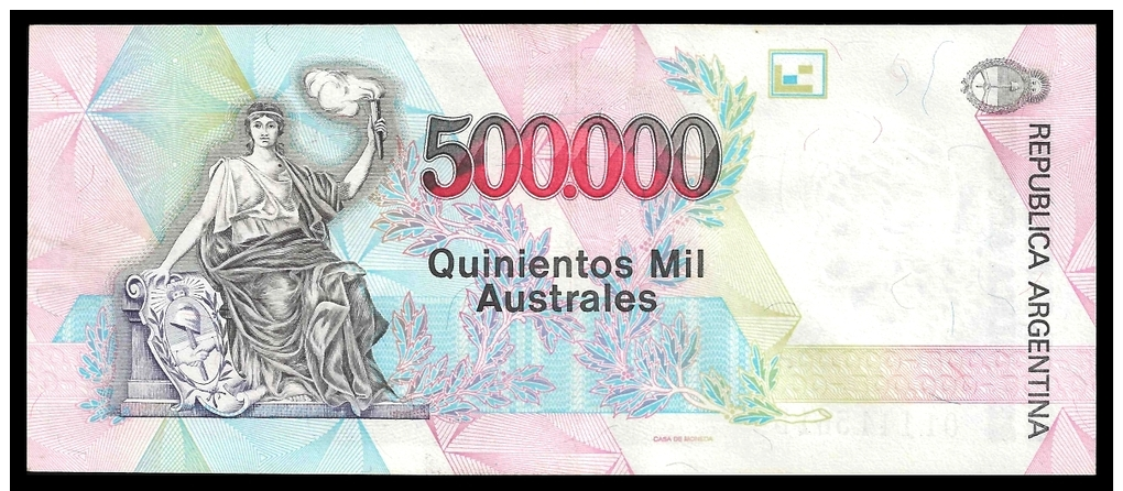 Argentina 500000 AUSTRALES Serie B ND 1991 P 338 AU  ( Argentijnse Argentine ) - Argentina