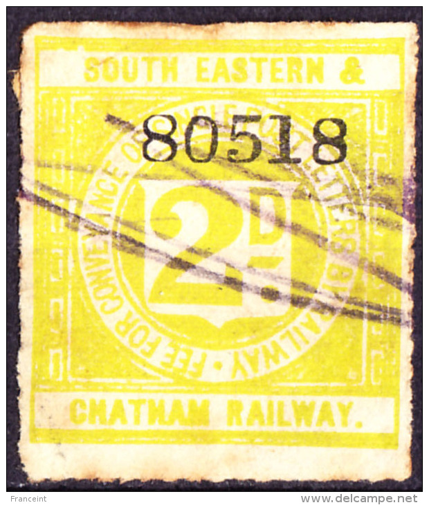 Britain Southeaster Chatham Railway 2d Stamp Used - Cinderellas