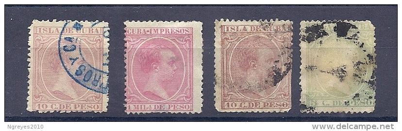 150024653  CUBA  ESPAÑA   EDIFIL  Nº   128/31  USED/MH - Cuba (1874-1898)
