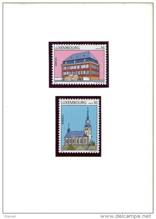 N° Yvert 1363 Et 1364 - Carnet Luxembourg (Postes Et Télécom. Luxembourg) (1997) (Neuf - **) - Maison Servet Et Église - Carnets