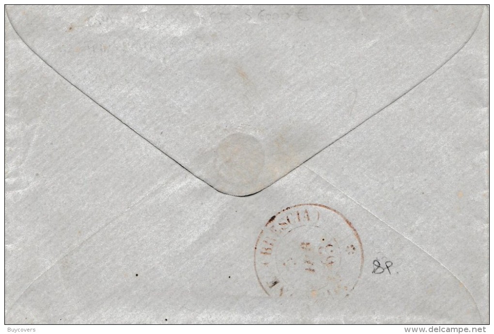 B549- 15 Cent. Lito 1° Tipo, Bustina Del 4 Aprile 1863  Da Brescia A Limone S. Giovanni- Leggi... - Storia Postale