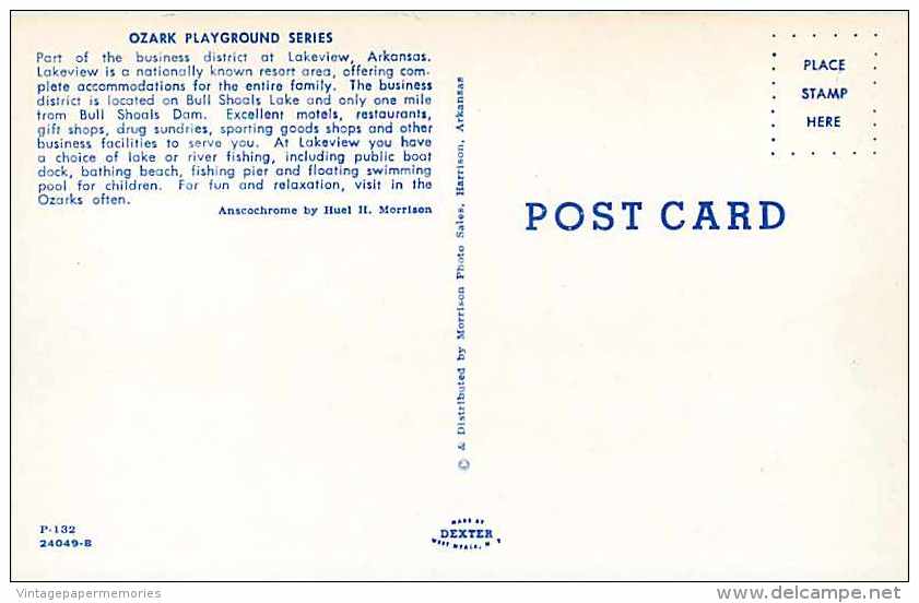 246951-Arkansas, Lakeview, Business District, 60s Cars, Dexter Press No 24049-B - Sonstige & Ohne Zuordnung