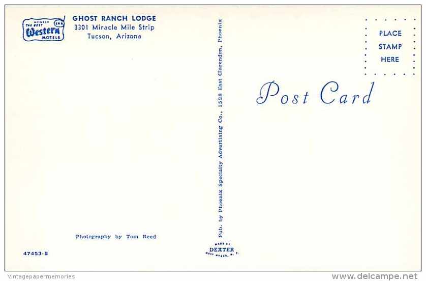 246963-Arizona, Tucson, Ghost Ranch Lodge, Swimming Pool, Tom Reed By Dexter Press No 47453-B - Tucson