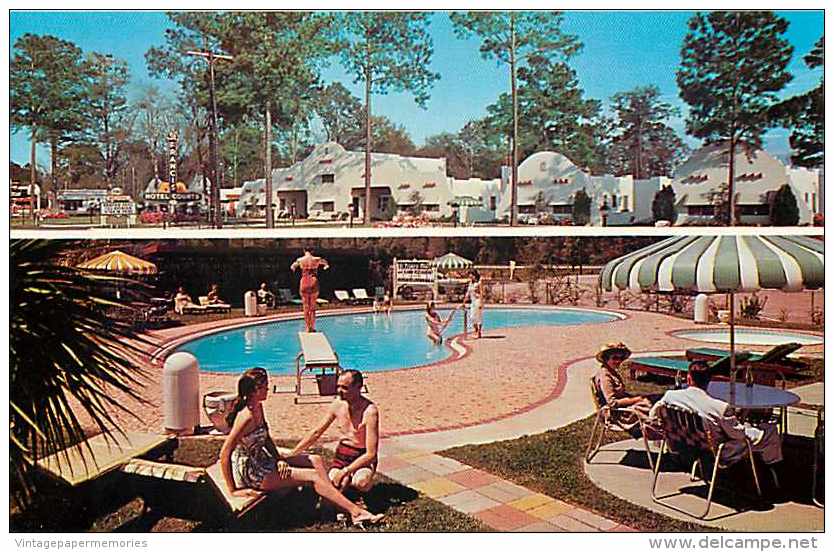 246983-Alabama, Mobile, St Francis Hotel Courts, Swimming Pool, Jimmy Wilson By Dexter Press No 43839-B - Mobile