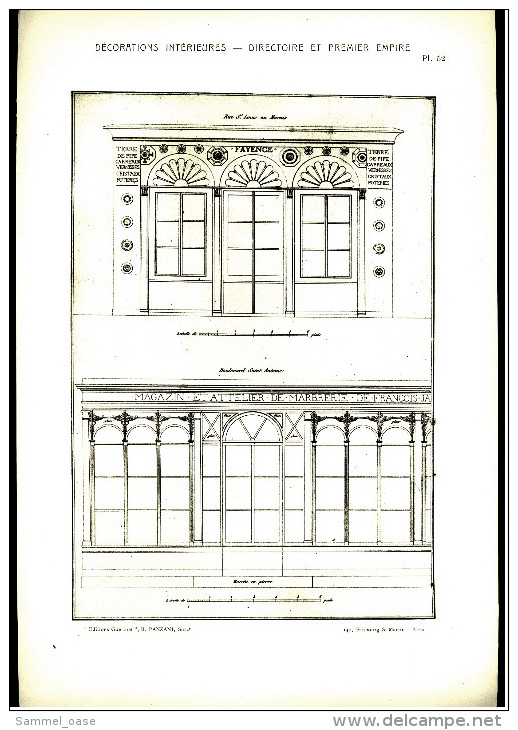 Ca. 1900/1910  - Decorations Interieures - Directoire Et Premier Empire - Baukunst Architektur Ornamente - Architektur