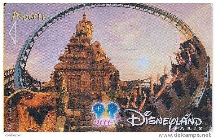 Disney Paris Adult Ticket / Entrance Card - Autres & Non Classés