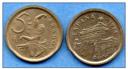 R2/ ESPAGNE / SPAIN   5 PESETAS 1994  Km# 931 - 5 Pesetas