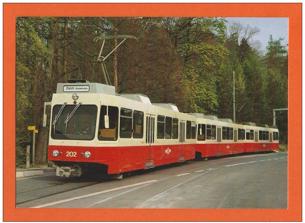 SCHWEIZ, BAHN - SUISSE, TRAIN-Moderner Dreiwagenzug Der Forchbahn-Die Forchbahn Erschliesst Ein Herrliches Wandergebiet - Treinen