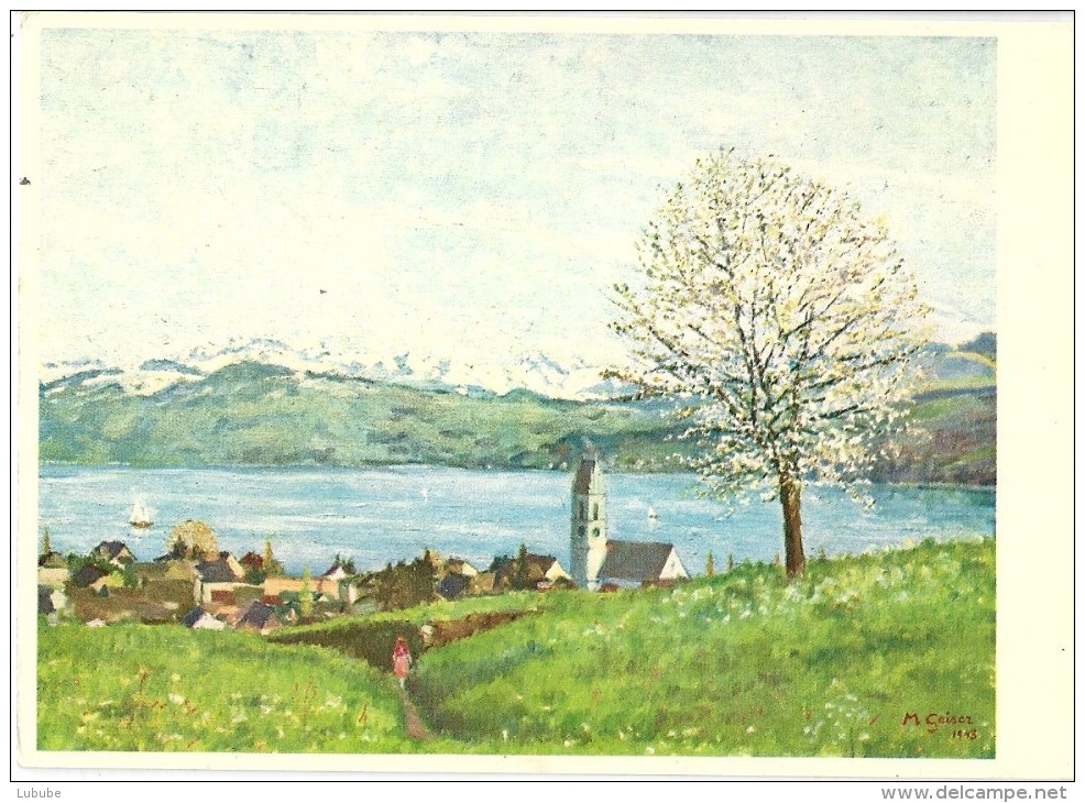 Meilen - Im Frühling  (Max Geiser, Feldmeilen)          Ca. 1940 - Meilen