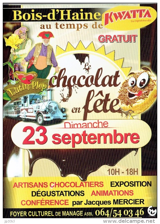Déclic N°52  Foyer Culturel De Manage + Présentation De L'expo Le Chocolat En Fête Bois-d'Haine Au Temps De Kwatta - Tourisme & Régions