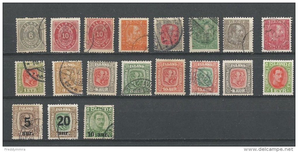 Islande:1 Lot De 19 Timbres - Lots & Serien