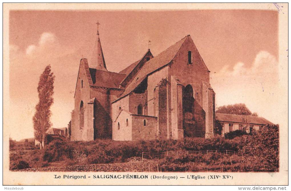 24 - SALIGNAC FENELON - Eglise - 2  Scans - Autres & Non Classés