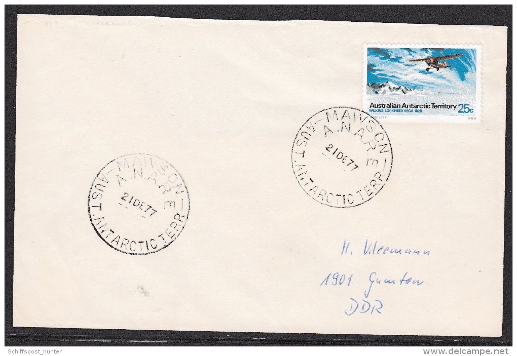 ANTARCTIC, AAT, MAWSON, Very Nice Old Markings From 21.DE 1977 ,look Scan !! 12.6-49 - Bases Antarctiques