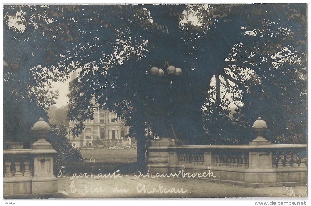 Vinderhaute - Schauwbroeck   -   Entrée Du Château;   1900  FOTOKAART! - Lovendegem