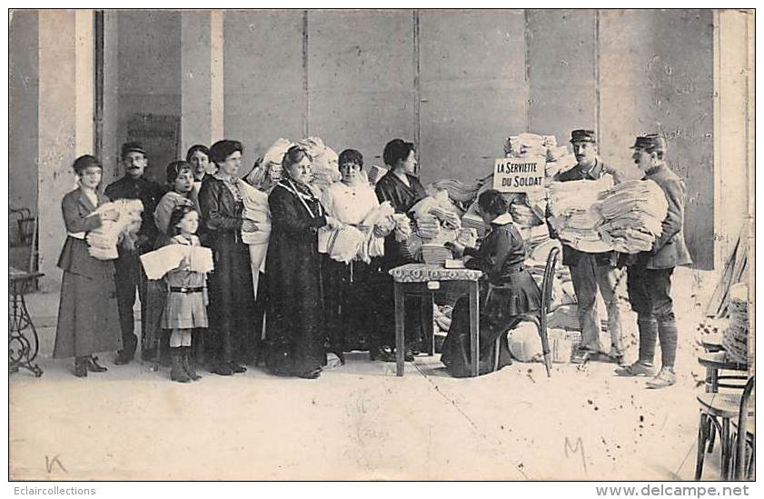 Paris    75016     Annexe Bains-Douches Pour Le Front   9 Rue Du Buis.Reçois Des Serviettes Pour Les Soldats.Guerre 14 - Cafés, Hotels, Restaurants