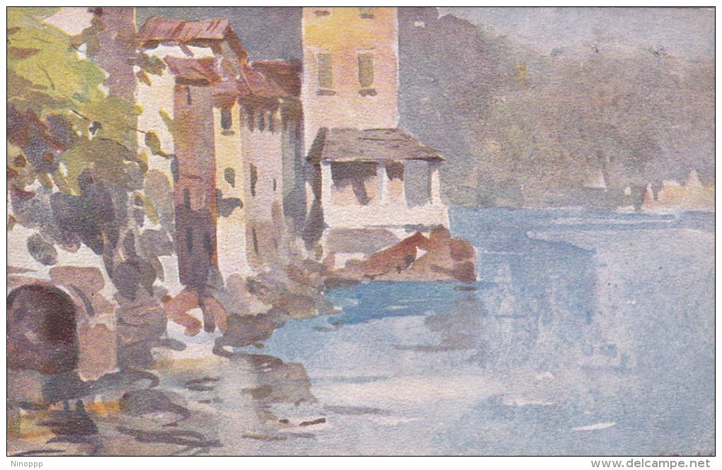 Italia 1917 Cartolina Nuova, Lago Di Como, Brienno, Macchie Diossido Nel Retro - World