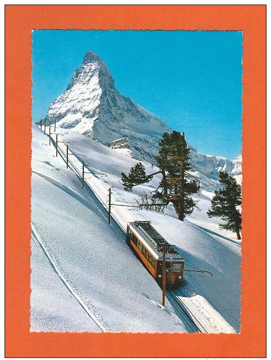 Bahn-Train-Matterhorn Gornergratbahn Zermatt-Mont Cervin-Le Chemin De Fer Du Gornergrat-Matterhor-The Gornergrat Railway - Trains