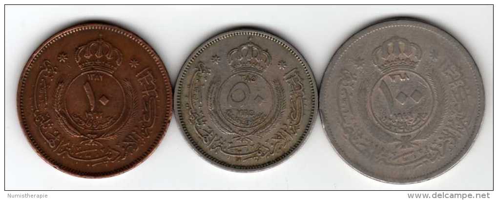 Jordanie : Lot De 3 Pièces 1949-1965 : 10 - 50 - 100 Fils - Jordanie