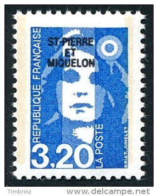 ST-PIERRE ET MIQUELON 1990 - Yv. 519 ** TB  Faciale= 0,49 EUR - Mar.Bicentenaire 3f20 Bleu ..Réf.SPM11062 - Neufs