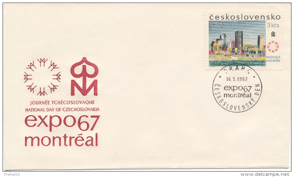 K2299 - Czechoslovakia (1967) Praha: Expo67 Montréal, National Day Of Czechoslovakia (stamp: Expo67) - 1967 – Montréal (Canada)