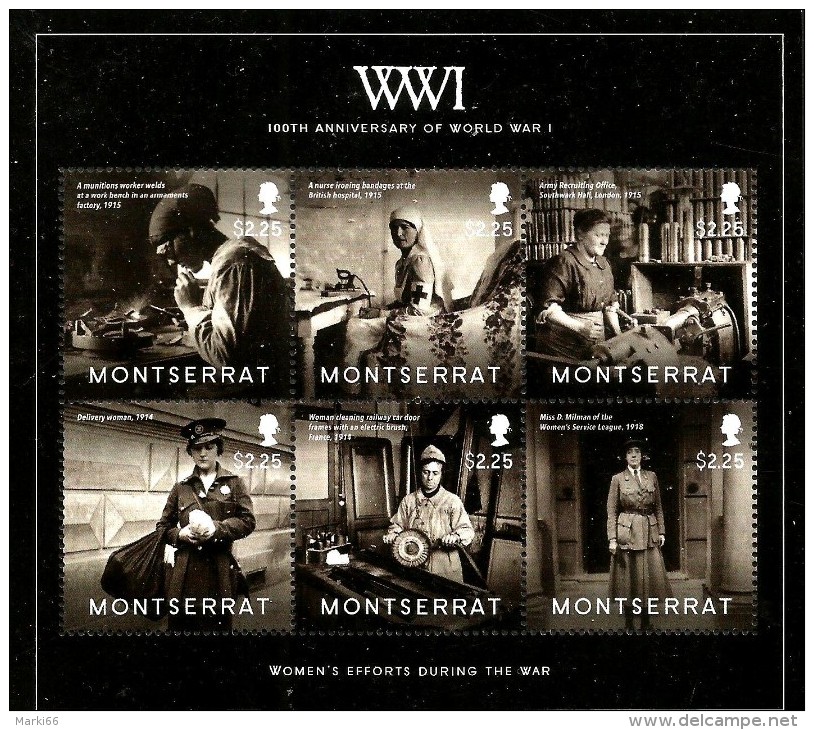 Montserrat - 2014 - Centenary Of World War I - Mint Stamp Sheetlet - Montserrat