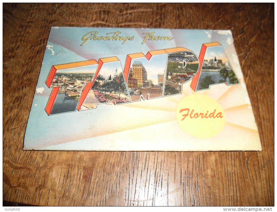 Carte Postale Pochette Ancienne Souvenir De Tampa En Floride - Tampa