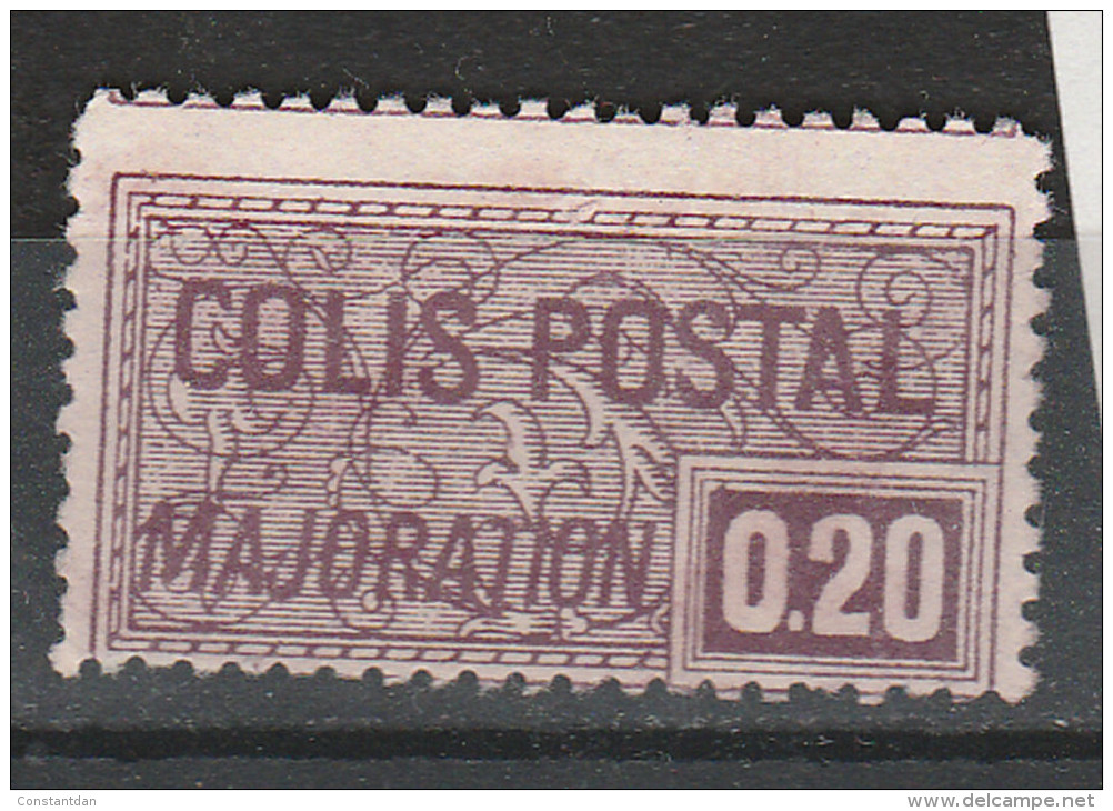 FRANCE N° 158 COLIS POSTAL 0.20 LILAS BRUN MAJORATION GOMME PARTIELLE - Mint/Hinged