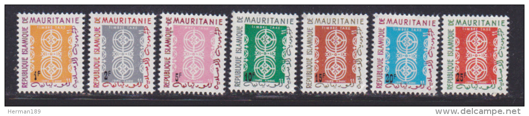 MAURITANIE TAXE N°   27 à 33 ** MNH Neufs Sans Charnière, TB  (D1015) - Mauritania (1960-...)