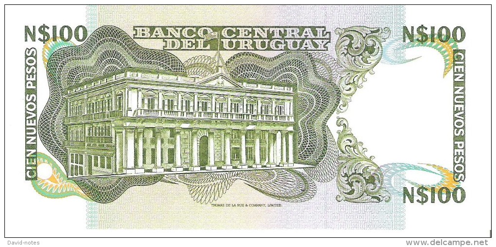 Uruguay  - Pick 62A - 100 Nuevos Pesos 1987 - Unc - Uruguay