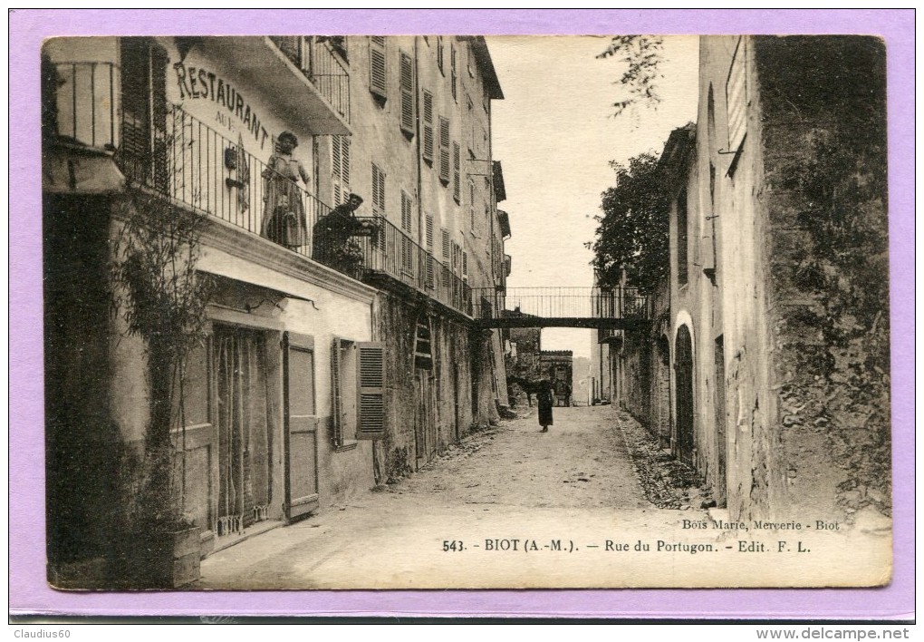 06  .BIOT  ,  Rue  Du  PORTUGON  . - Biot